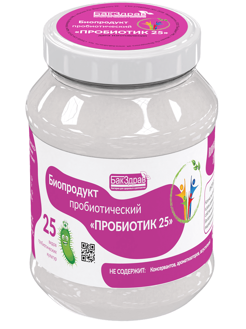 БИОПРОДУКТ ПРОБИОТИК 25 НА КОРОВЬЕМ МОЛОКЕ БАКЗДРАВ (250МЛ)